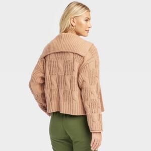 Universal Thread Open Layering Tan Knit Cardigan Sweater Women Size XXL